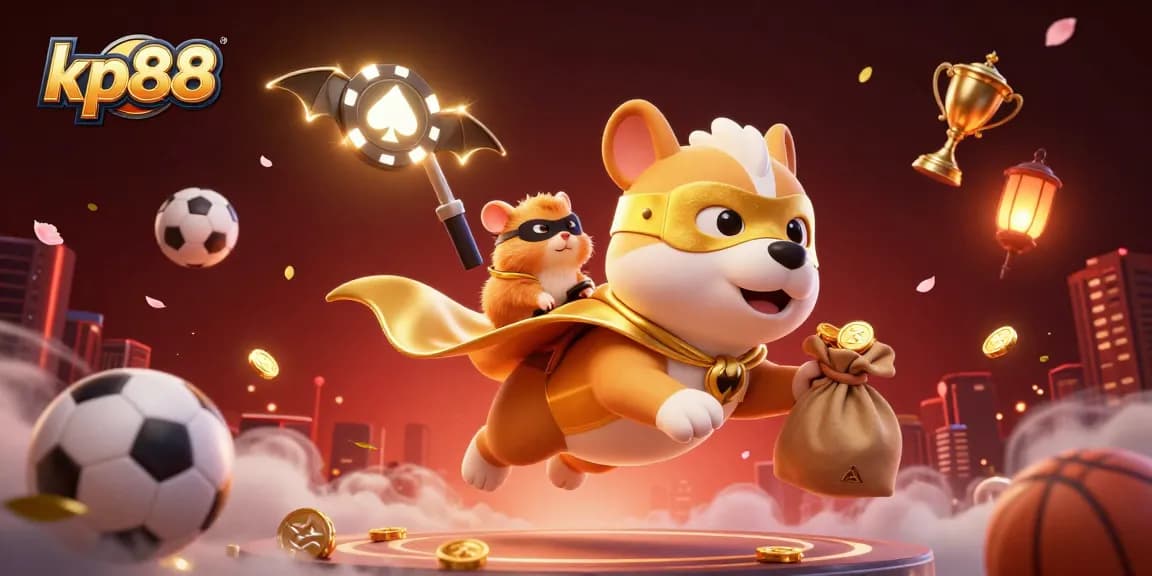 Experience kp88's thrilling sports betting scene with engaging characters and dynamic elements in a vibrant atmosphere.