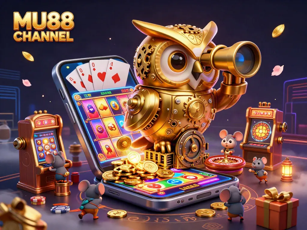 Revel in the excitement of MU88 CHANNEL's vibrant casino experience featuring charming animated characters.