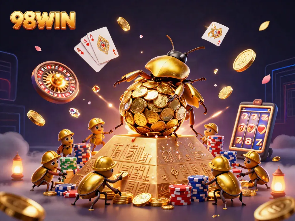 Get lucky with 98WIN and dive into the vibrant casino scene filled with golden treasures and gaming excitement.