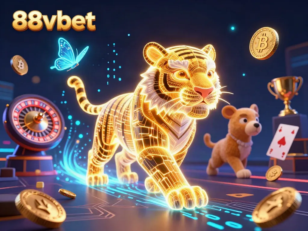 Experience thrilling sports betting action with the vibrant lights and characters of 88vbet's digital casino.