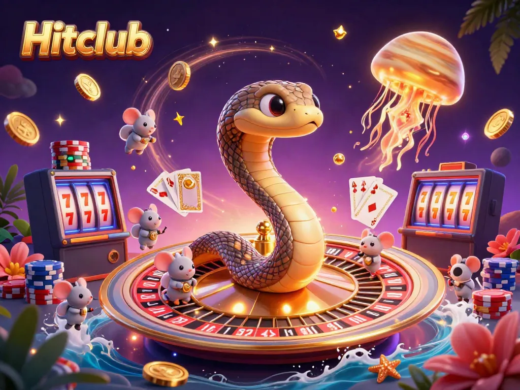 Experience the excitement of Hitclub as astronaut mice play in a vibrant casino universe.