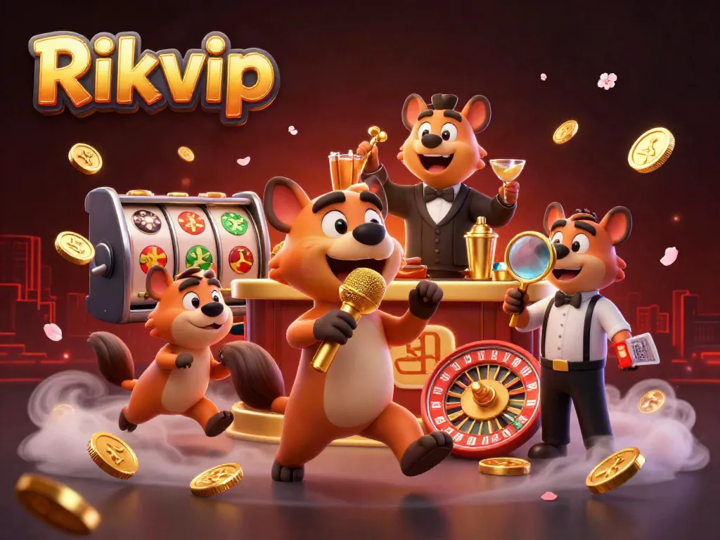 Experience the charm of Rikvip with a dynamic hyena casino scene featuring comedy, drinks, and ID checks.