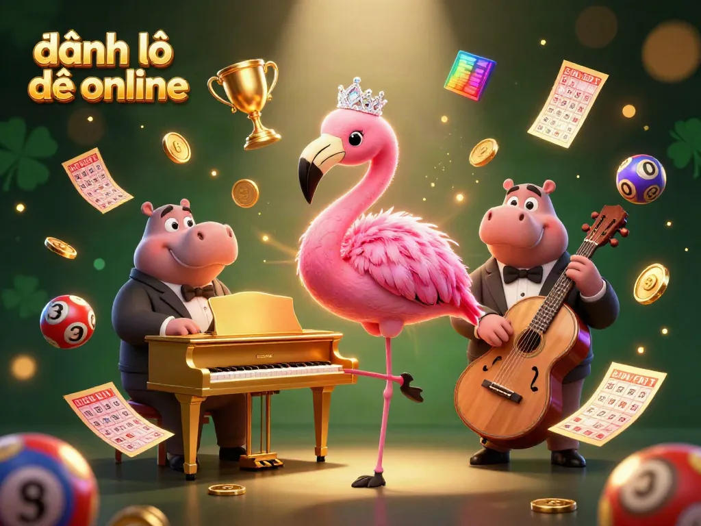 Experience the excitement of đánh lô đề online with illustrated characters amidst dynamic gaming elements.