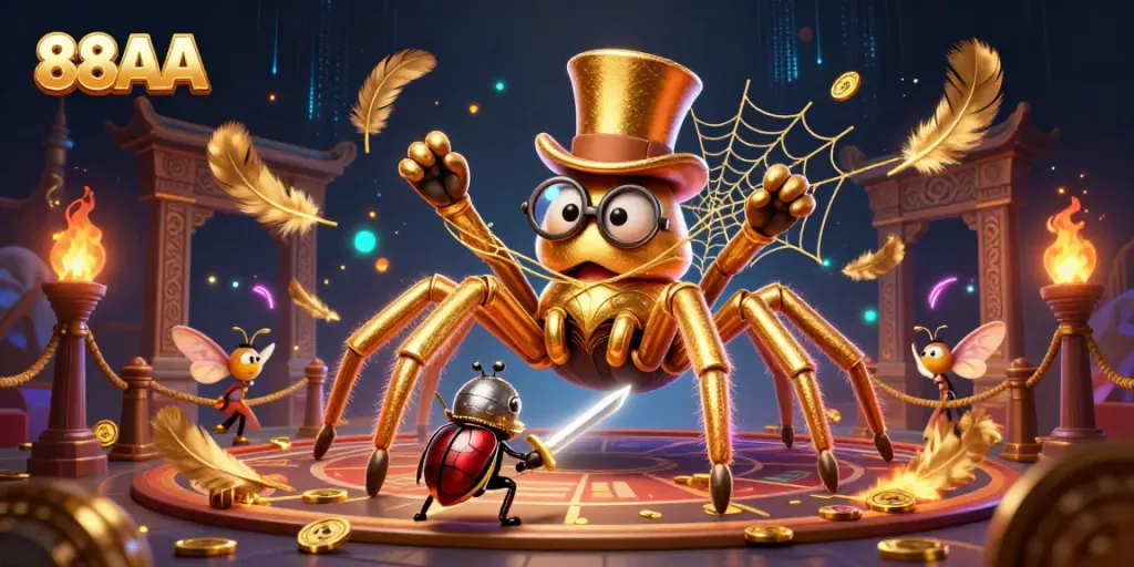 Engage with 88AA's exciting gaming experience through a whimsical casino adventure.