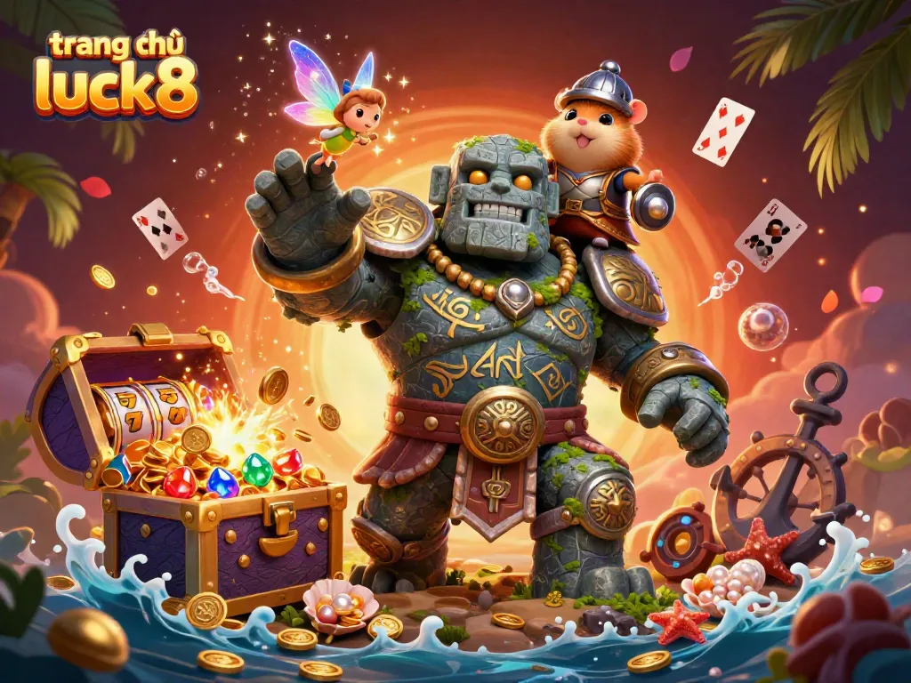 Engage in thrilling gameplay at trang chủ luck8 with vibrant characters and dazzling casino elements.