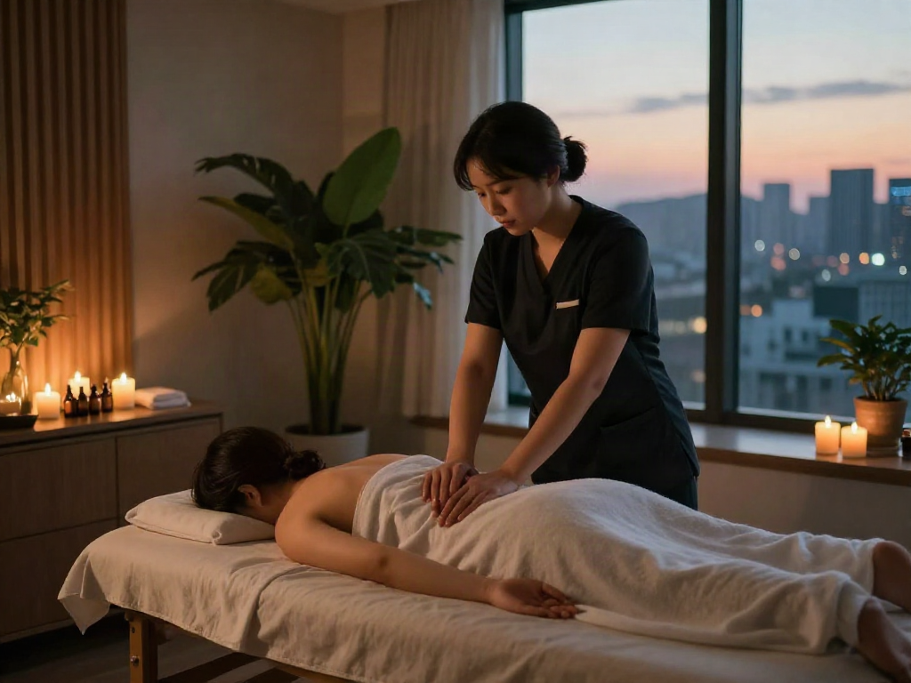 Experience professional 성남출장안마 in a tranquil spa setting with soothing atmosphere and calming elements.