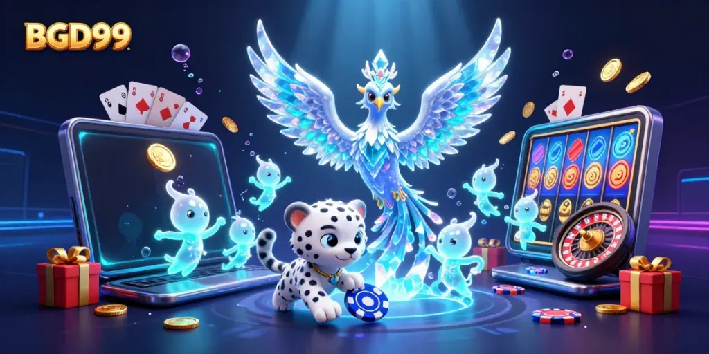 Engage in thrilling gaming action at BGD99 featuring dynamic casino elements and enchanting characters.
