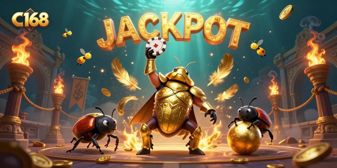 Experience the excitement of C168's jackpot with vibrant characters and rich casino elements!
