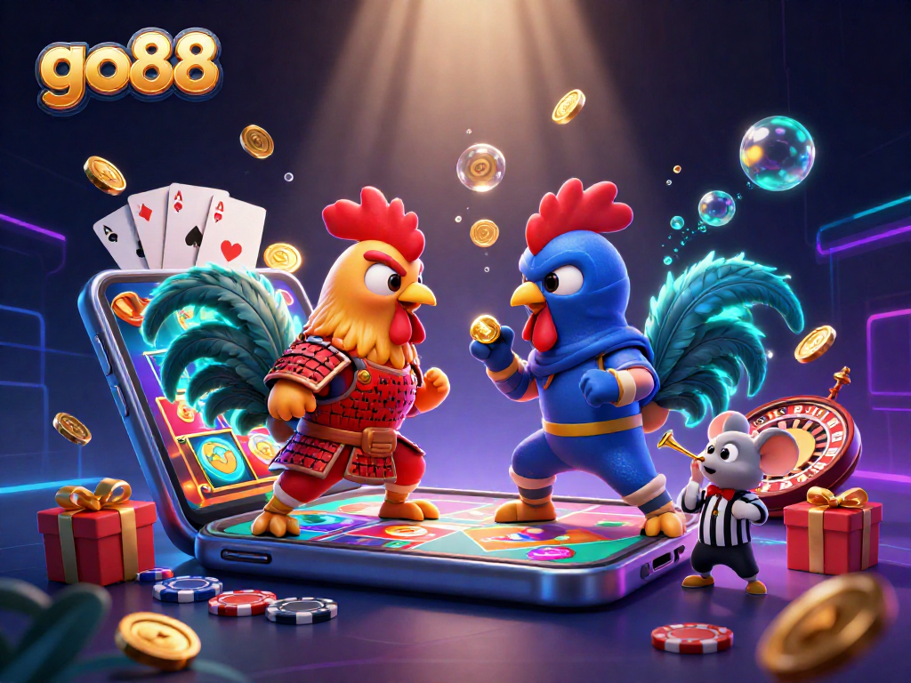 Engage with go88's thrilling slot games featuring colorful 3D elements and dynamic action.