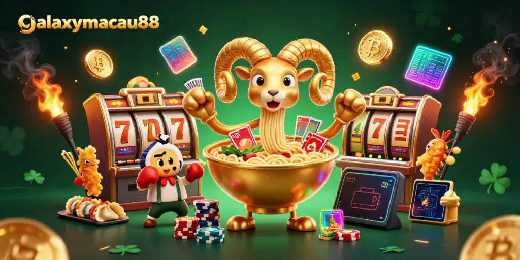 Engage with galaxymacau88 as a giant ramen bowl, sushi dealer, and seafood cheerleaders play slots for jackpots.