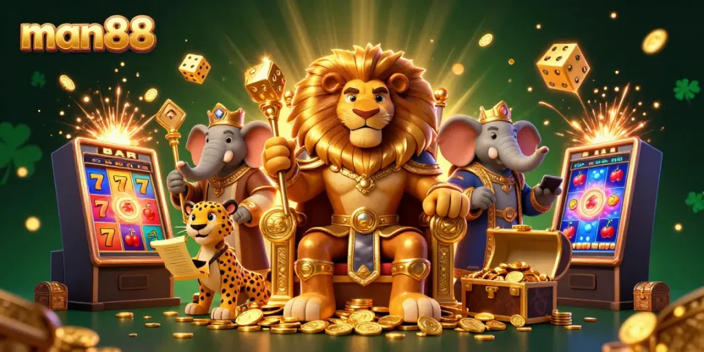 Experience man88's thrilling casino adventure with vibrant symbols and rich treasures.