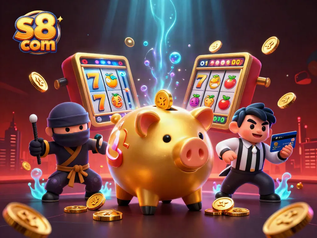 Engage with exciting gaming action on s8 com featuring fun characters and vibrant casino elements.