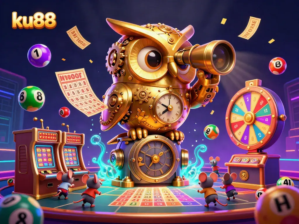 Experience exciting gambling adventures with ku88 in a vibrant casino setting filled with colorful characters.